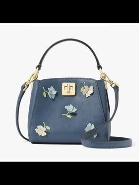 Kate Spade New York Phoebe Applique Mini Top Handle Bag Bluestone